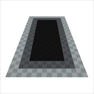 Ribtrax Pro One Car Garage Floor Tile Mat (Jet Black / Slate Grey / Pearl Silver)