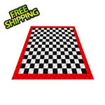 Swisstrax Ribtrax Pro Two Car Garage Floor Tile Mat (Jet Black / Arctic White / Racing Red)