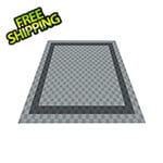 Swisstrax Ribtrax Pro Two Car Garage Floor Tile Mat (Pearl Silver / Slate Grey)