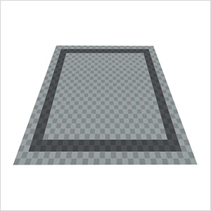 Ribtrax Pro Two Car Garage Floor Tile Mat (Pearl Silver / Slate Grey)