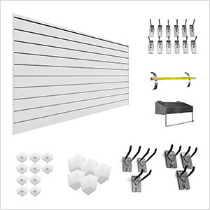Handyman Slatwall Wall Storage Bundle (White)