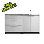 NewAge Outdoor Kitchens Stainless Steel 3-Piece Outdoor Kitchen Set with Countertops and Covers