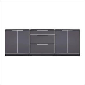 Aluminum Slate 3-Piece Outdoor Kitchen Set (No Countertop)