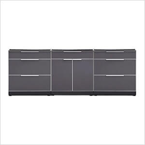 Aluminum Slate 3-Piece Outdoor Kitchen Set (No Countertop)
