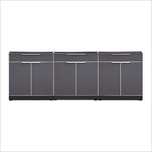 Aluminum Slate 3-Piece Outdoor Kitchen Set (No Countertop)