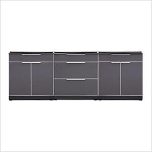 Aluminum Slate 3-Piece Outdoor Kitchen Set (No Countertop)