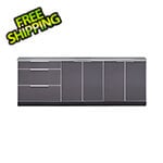 NewAge Outdoor Kitchens Aluminum Slate 4-Piece Outdoor Kitchen Set with Countertops