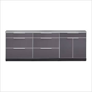 Aluminum Slate 4-Piece Outdoor Kitchen Set with Countertops