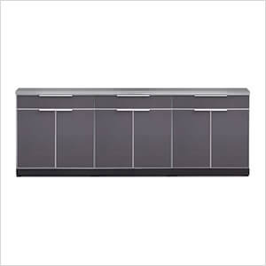 Aluminum Slate 4-Piece Outdoor Kitchen Set with Countertops