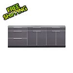 NewAge Outdoor Kitchens Aluminum Slate 4-Piece Outdoor Kitchen Set with Countertops