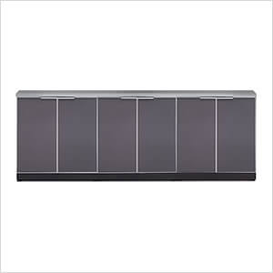 Aluminum Slate 4-Piece Outdoor Kitchen Set with Countertops and Covers