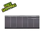 NewAge Outdoor Kitchens Aluminum Slate 4-Piece Outdoor Kitchen Set with Countertops and Covers