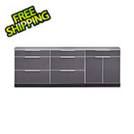 NewAge Outdoor Kitchens Aluminum Slate 4-Piece Outdoor Kitchen Set with Countertops and Covers
