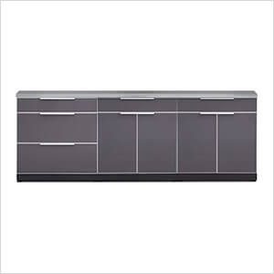 Aluminum Slate 4-Piece Outdoor Kitchen Set with Countertops and Covers