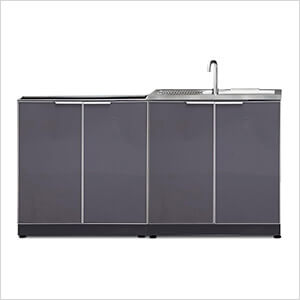 Aluminum Slate 2-Piece Outdoor Kitchen Set (No Countertop)