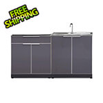 NewAge Outdoor Kitchens Aluminum Slate 2-Piece Outdoor Kitchen Set (No Countertop)
