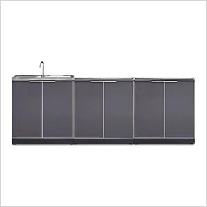Aluminum Slate 3-Piece Outdoor Kitchen Set (No Countertop)