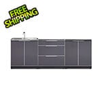 NewAge Outdoor Kitchens Aluminum Slate 3-Piece Outdoor Kitchen Set (No Countertop)