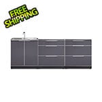 NewAge Outdoor Kitchens Aluminum Slate 3-Piece Outdoor Kitchen Set (No Countertop)