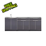 NewAge Outdoor Kitchens Aluminum Slate 4-Piece Outdoor Kitchen Set with Countertops