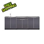 NewAge Outdoor Kitchens Aluminum Slate 3-Piece Outdoor Kitchen Set with Countertops and Covers