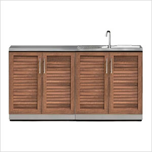 Grove 3-Piece Outdoor Kitchen Set with Countertops and Covers