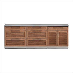 Grove 4-Piece Outdoor Kitchen Set with Countertops and Covers