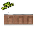 NewAge Outdoor Kitchens Grove 4-Piece Outdoor Kitchen Set with Countertops and Covers
