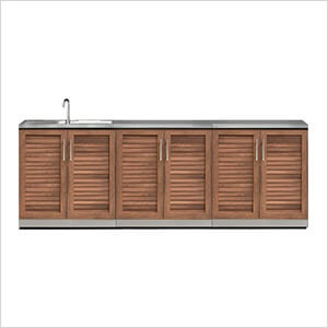 Grove 4-Piece Outdoor Kitchen Set with Countertops and Covers
