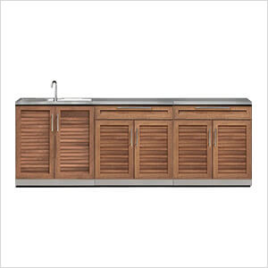 Grove 4-Piece Outdoor Kitchen Set with Countertops and Covers