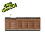 NewAge Outdoor Kitchens Grove 4-Piece Outdoor Kitchen Set with Countertops and Covers