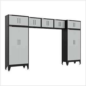 Grey 7-Piece Garage Cabinet Set with Levelers