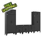 Armadillo Tough Black 7-Piece Garage Cabinet System with Levelers