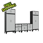 Armadillo Tough Grey 7-Piece Garage Cabinet System with Levelers