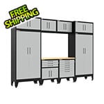 Armadillo Tough Grey 9-Piece Garage Cabinet Set with Levelers