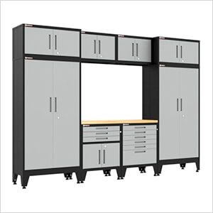 Grey 9-Piece Garage Cabinet Set with Levelers