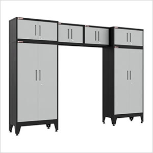 Grey 6-Piece Garage Cabinet Set with Levelers