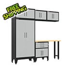 Armadillo Tough Grey 6-Piece Garage Cabinet Set with Levelers