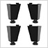 Grey 4-Piece Garage Cabinet Set with Levelers