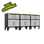 Armadillo Tough Grey 4-Piece Garage Cabinet Set with Levelers