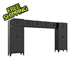 Armadillo Tough Black 8-Piece Garage Cabinet Set with Levelers