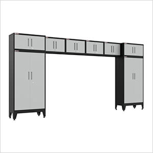 Grey 8-Piece Garage Cabinet Set with Levelers