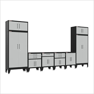Grey 8-Piece Garage Cabinet Set with Levelers
