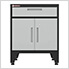 Grey 5-Piece Garage Cabinet Set with Levelers and Casters