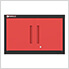 Red 6-Piece Garage Cabinet Set with Levelers and Casters