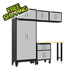 Armadillo Tough Grey 6-Piece Garage Cabinet Set with Levelers and Casters