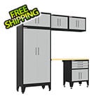 Armadillo Tough Grey 6-Piece Garage Cabinet Set with Levelers