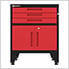 Red 13-Piece Garage Cabinet Set with Levelers and Casters