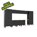 Armadillo Tough Black 13-Piece Garage Cabinet Set with Levelers
