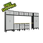 Armadillo Tough Grey 13-Piece Garage Cabinet Set with Levelers